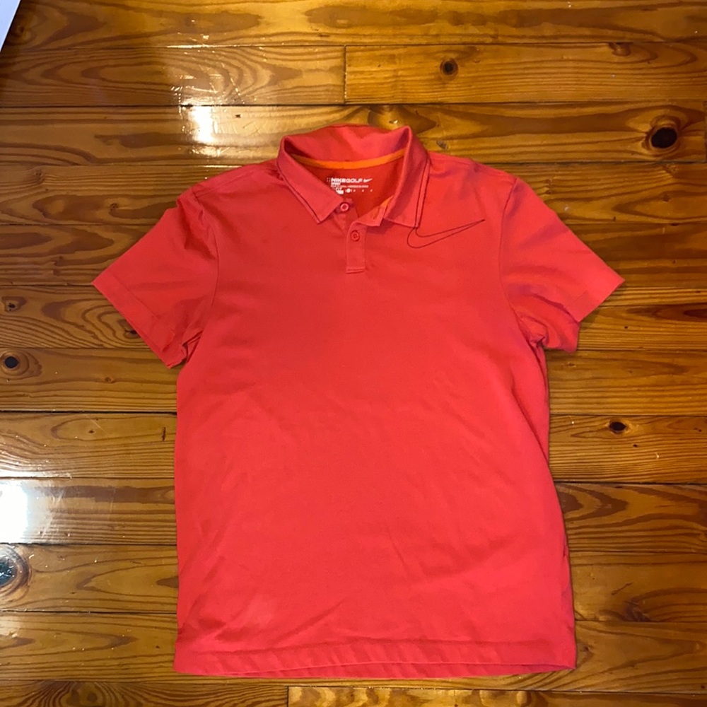 Nike Mens Red Golf Polo